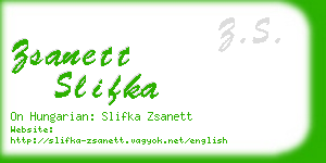 zsanett slifka business card
